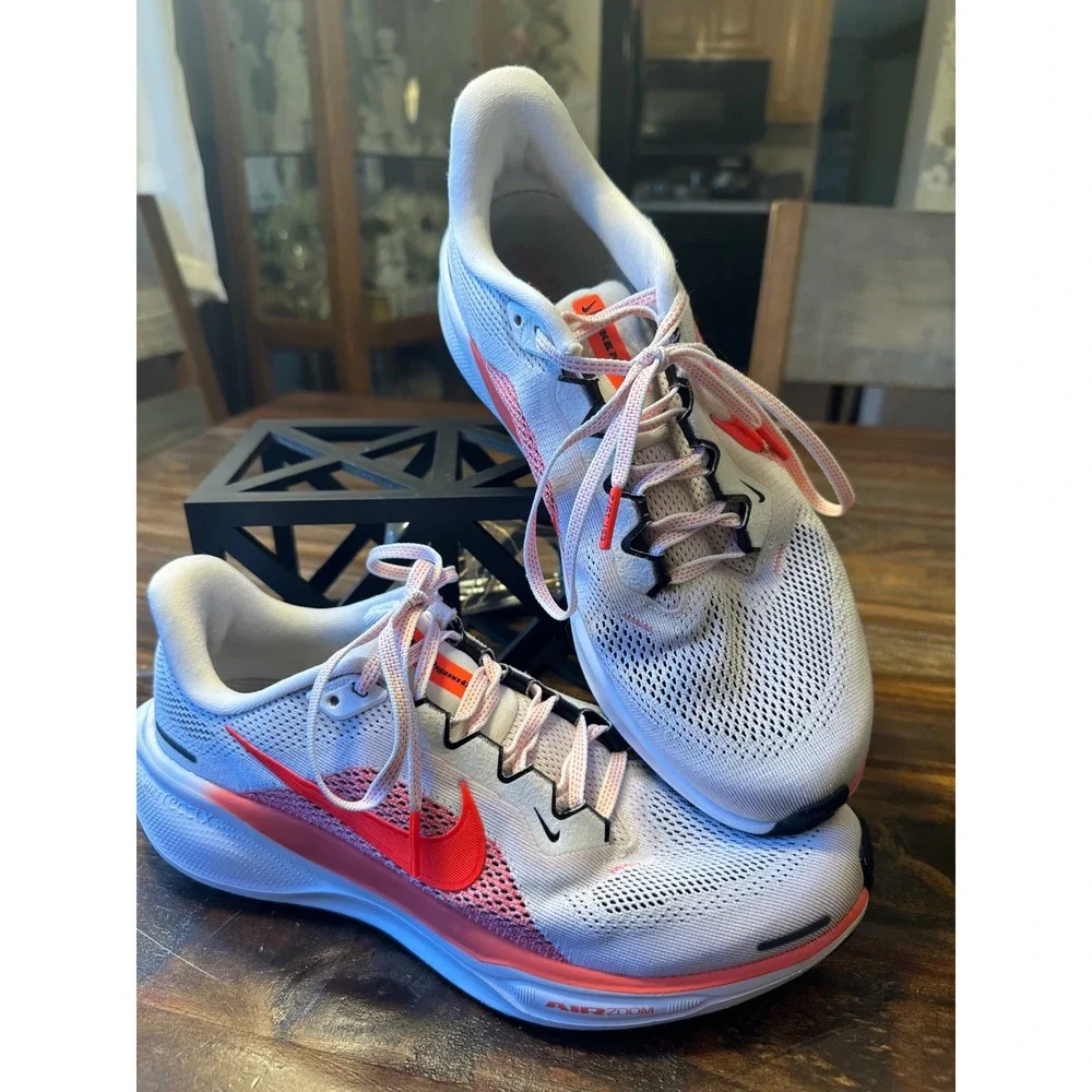 Nike Air Zoom Pegasus 41 Women Running Shoes White Bright Crimson FD2723-109 9.5